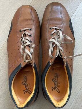 Zodiac Brown and Black Leather Men's Casual Lace-Up Sneakers